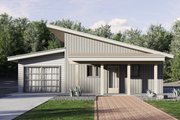 Modern Style House Plan - 1 Beds 1 Baths 624 Sq/Ft Plan #1106-170 Exterior 