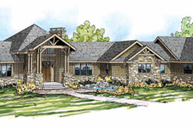 Craftsman Style House Plan - 4 Beds 3.5 Baths 5110 Sq/Ft Plan #124-848