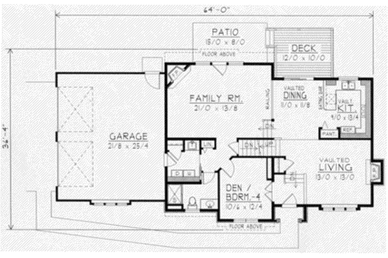 Floor Plan - Main Floor for Tudor House Plan #112-124 - 3 bed, 3 bath