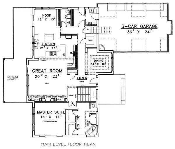 Bungalow Floor Plan - Main Floor Plan #117-514