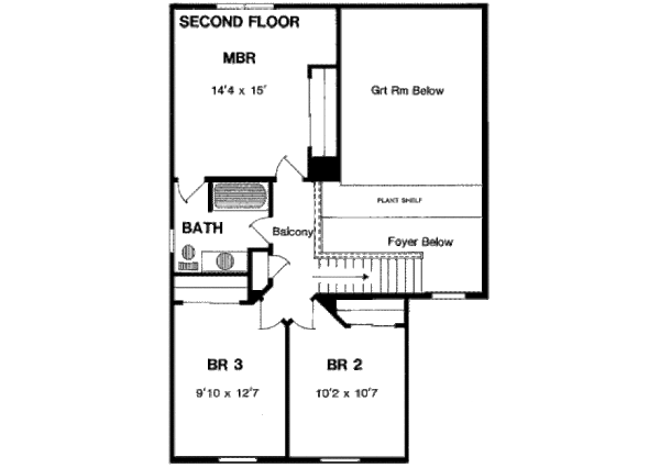 Country Floor Plan - Upper Floor Plan #316-125