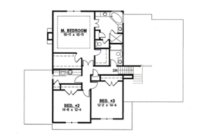 Floor Plan - Upper Floor for Traditional House Plan #67-806 - 3 bed, 2 bath