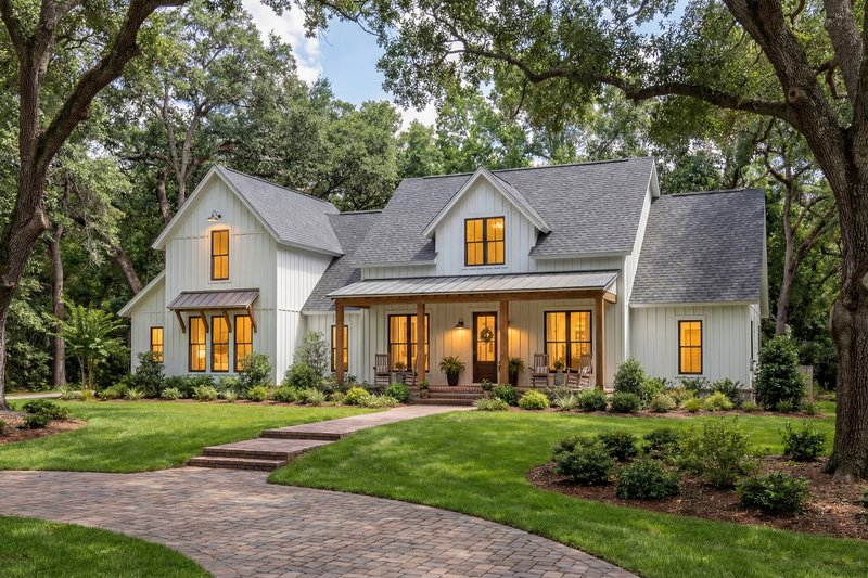 Architectural House Design - Exterior - Front Elevation 3 for Barndominium House Plan #430-165 - 4 bed, 3.5 bath