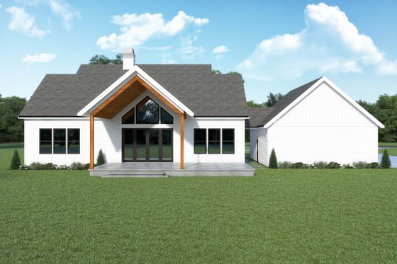 Exterior - Rear Elevation for Farmhouse House Plan #1070-169 - 5 bed, 3 bath