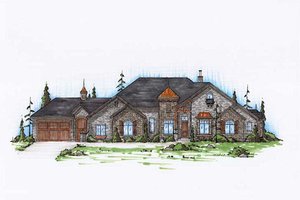 Colonial Exterior - Front Elevation Plan #5-320
