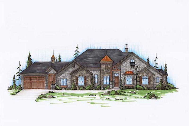 Architectural House Design - Colonial Exterior - Front Elevation Plan #5-320
