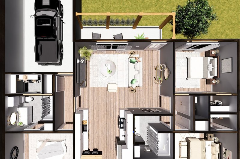 House Blueprint - Interior - Other 1 for Traditional House Plan #44-308 - 6 bed, 4 bath