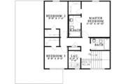 Traditional Style House Plan - 3 Beds 2.5 Baths 1598 Sq/Ft Plan #17-431 Floor 