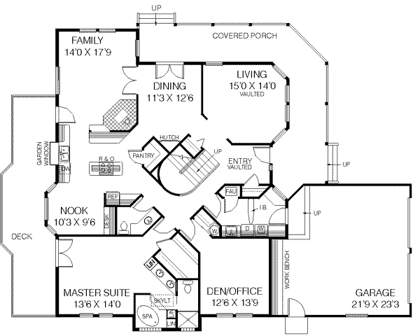 Traditional Floor Plan - Main Floor Plan #60-345