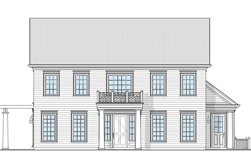 House Blueprint - Exterior - Front Elevation 6 for Traditional House Plan #1114-94 - 4 bed, 3.5 bath