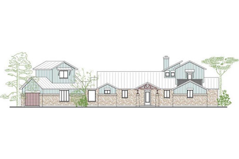 Dream House Plan - Farmhouse Exterior - Front Elevation Plan #80-156