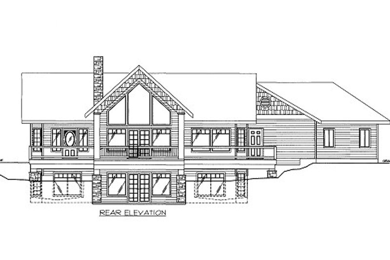 Architectural House Design - Exterior - Rear Elevation for Bungalow House Plan #117-645 - 3 bed, 2.5 bath