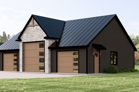 Exterior - Other Elevation for Contemporary House Plan #1064-331, 0 bath
