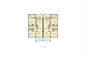 Floor Plan - Main Floor for Traditional House Plan #54-600 - 4 bed, 4 bath