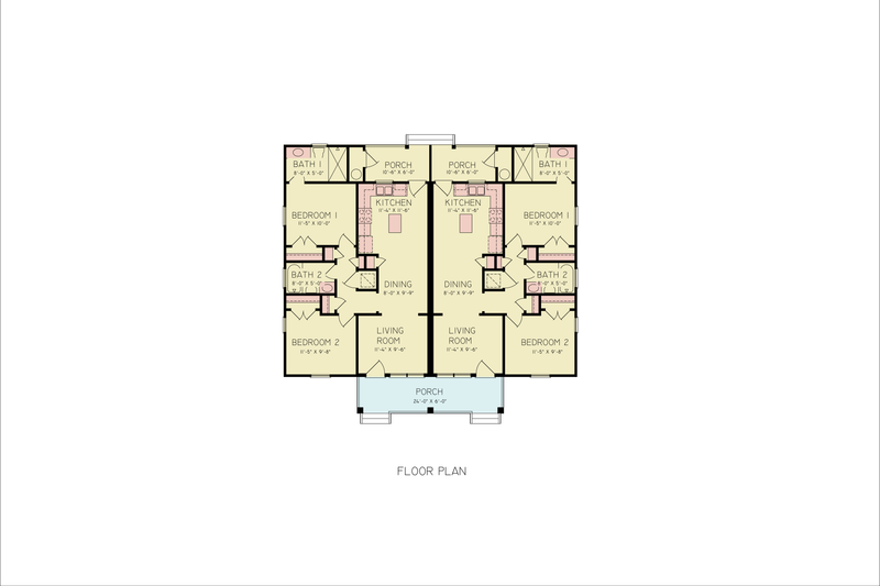 Architectural House Design - Floor Plan - Main Floor for Traditional House Plan #54-600 - 4 bed, 4 bath
