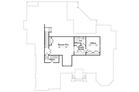 Floor Plan - Upper Floor for Traditional House Plan #417-358 - 4 bed, 4 bath