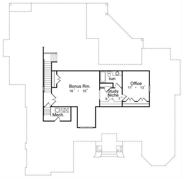 Traditional Floor Plan - Upper Floor Plan #417-358