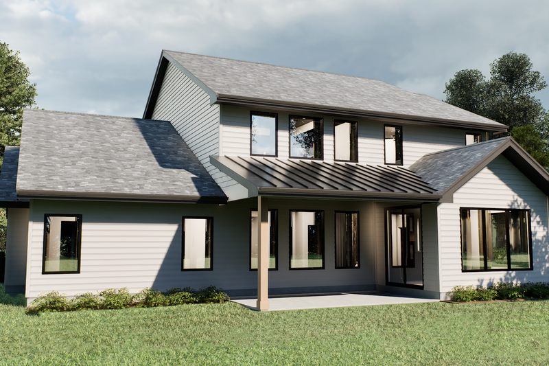 Home Plan - Exterior - Rear Elevation for Farmhouse House Plan #1093-8 - 4 bed, 2.5 bath