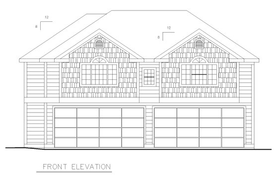 Exterior - Front Elevation 3 for Traditional House Plan #117-254 - 3 bed, 2 bath