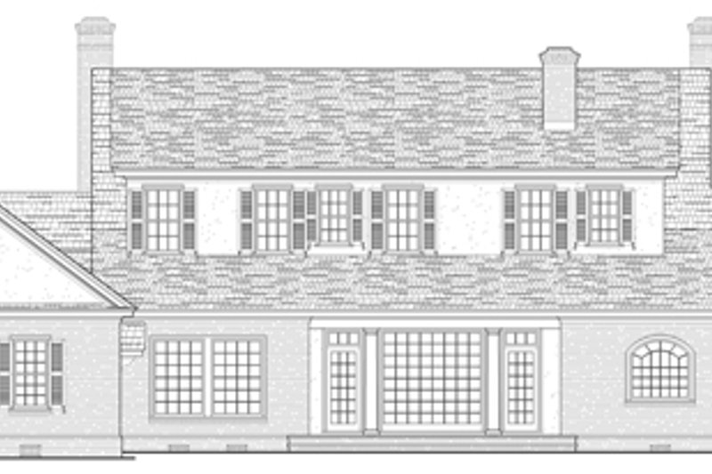 Dream House Plan - Exterior - Rear Elevation for Southern House Plan #137-418 - 5 bed, 5.5 bath