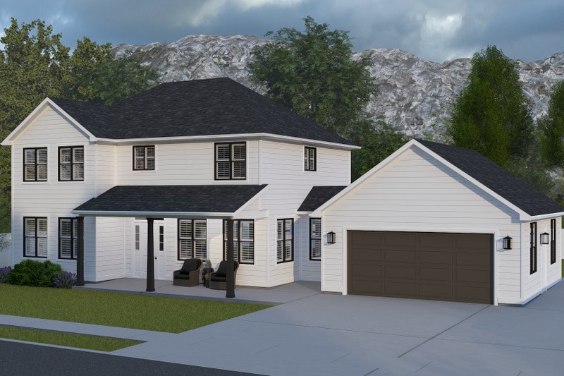 House Blueprint - Exterior - Front Elevation 2 for Farmhouse House Plan #1060-489 - 3 bed, 2.5 bath
