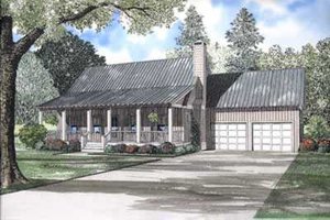 Country Exterior - Front Elevation Plan #17-523