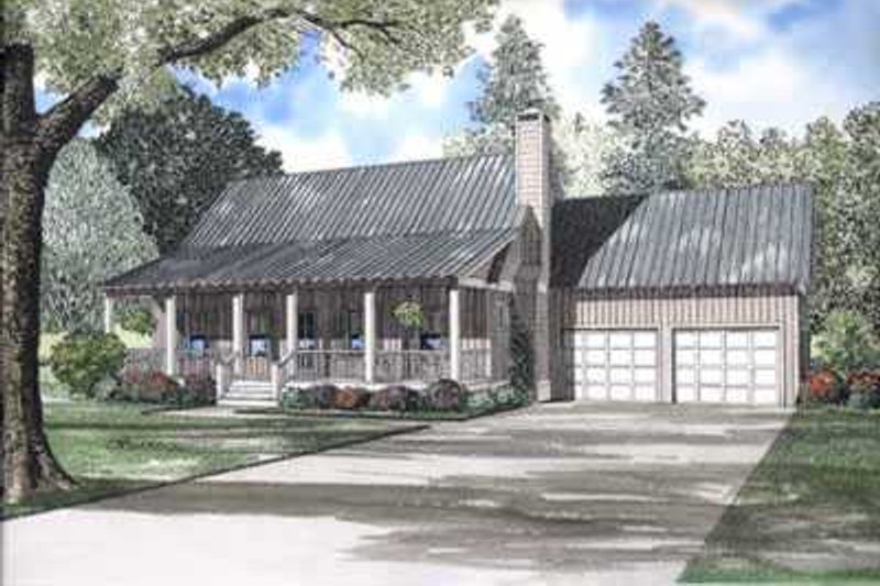 Country Style House Plan - 2 Beds 2 Baths 1903 Sq/Ft Plan #17-523