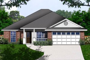 Country Exterior - Front Elevation Plan #62-150