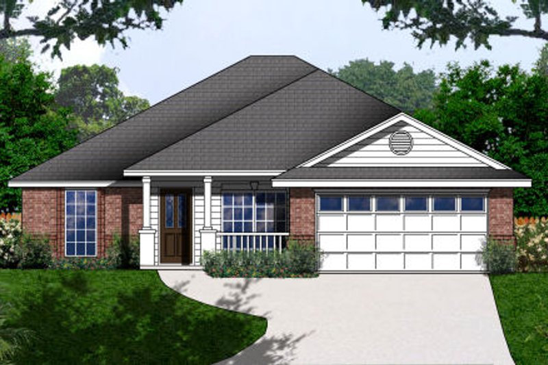 Country Style House Plan - 3 Beds 2 Baths 1468 Sq/Ft Plan #62-150