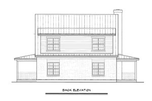 Exterior - Rear Elevation for Cabin House Plan #140-121 - 3 bed, 2 bath