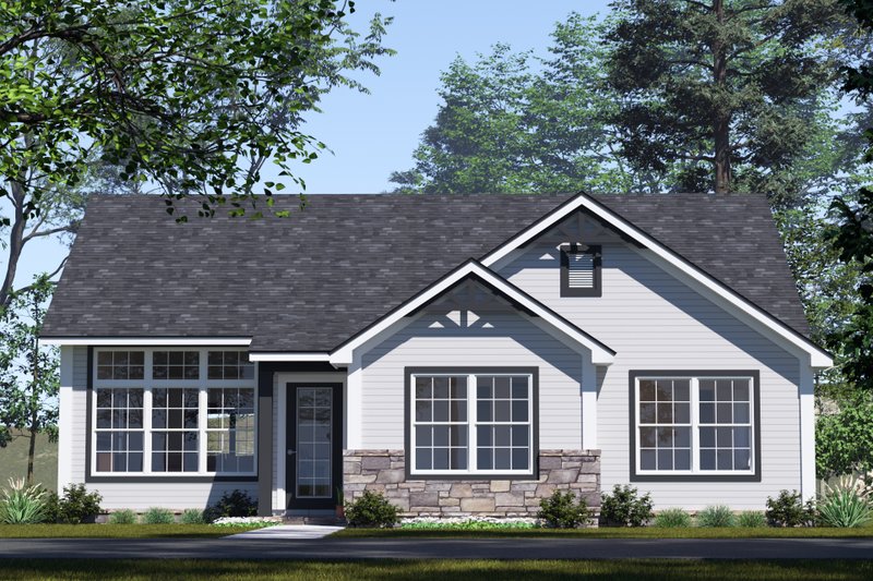 House Blueprint - Cottage Exterior - Front Elevation Plan #513-2343