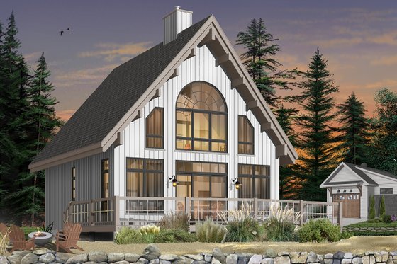 Exterior - Rear Elevation 6 for Cottage House Plan #23-670 - 3 bed, 2 bath