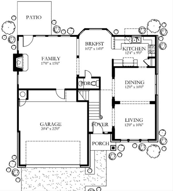 House Plan Design - Traditional Floor Plan - Main Floor Plan #80-147