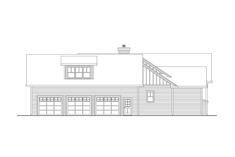 Dream House Plan - Exterior - Other Elevation 1 for Craftsman House Plan #124-1459 - 4 bed, 3.5 bath