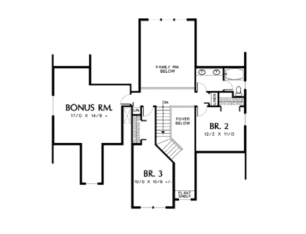 Dream House Plan - Country Floor Plan - Upper Floor Plan #48-340