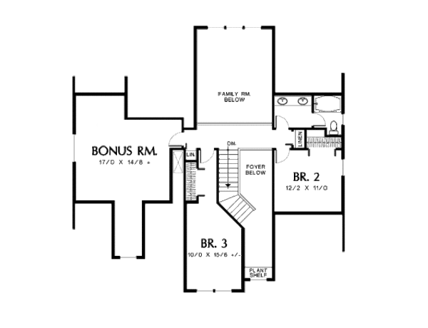 House Blueprint - Country Floor Plan - Upper Floor Plan #48-340