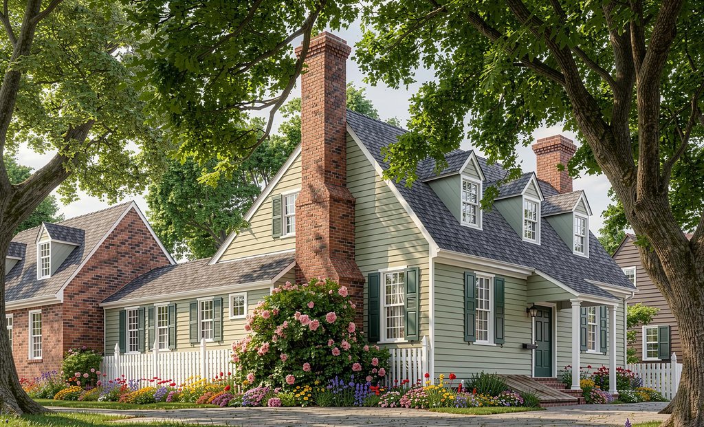 Exterior - Front Elevation 2 for Colonial House Plan #137-204 - 3 bed, 3 bath