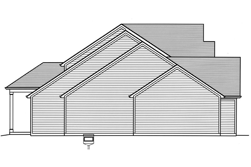 Architectural House Design - Left Side Elevation
