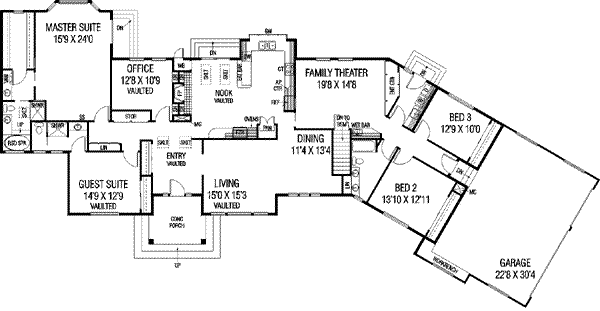 Dream House Plan - Traditional Floor Plan - Main Floor Plan #60-586