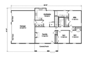 Ranch Style House Plan - 3 Beds 2 Baths 1428 Sq/Ft Plan #22-538 