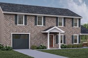 Colonial Style House Plan - 2 Beds 2.5 Baths 1695 Sq/Ft Plan #455-461 