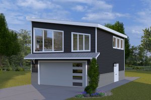 House Blueprint - Modern Exterior - Front Elevation Plan #1060-381
