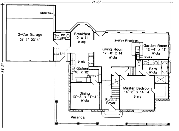 House Design - Southern Floor Plan - Main Floor Plan #410-385