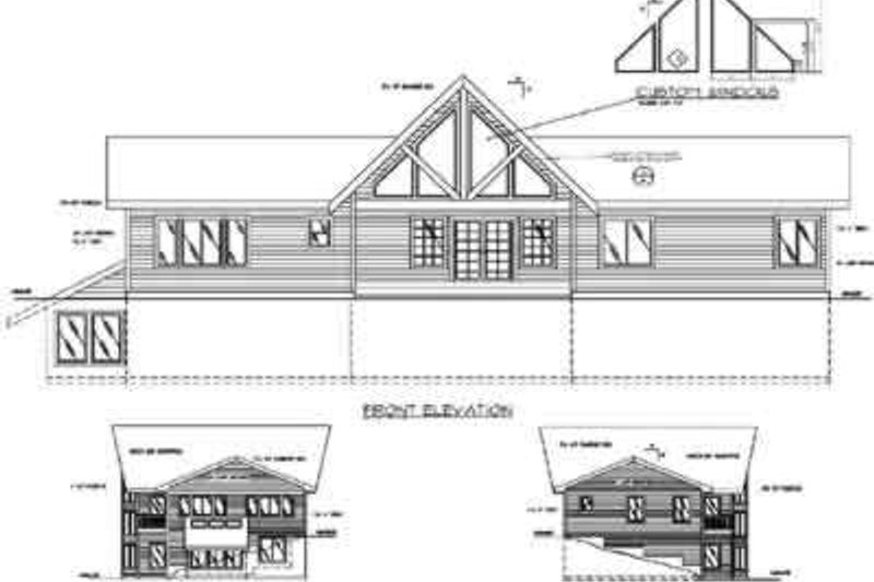 Dream House Plan - Exterior - Rear Elevation 1 for Modern House Plan #117-153 - 5 bed, 5.5 bath