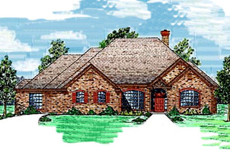 Architectural House Design - Traditional Exterior - Front Elevation Plan #52-111