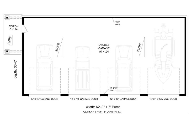 Architectural House Design - Floor Plan - Main Floor for Contemporary House Plan #932-1419, 0 bath