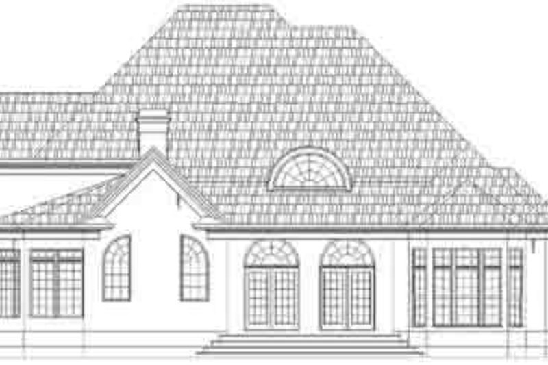 Home Plan - Exterior - Rear Elevation 3 for European House Plan #119-237 - 4 bed, 4 bath