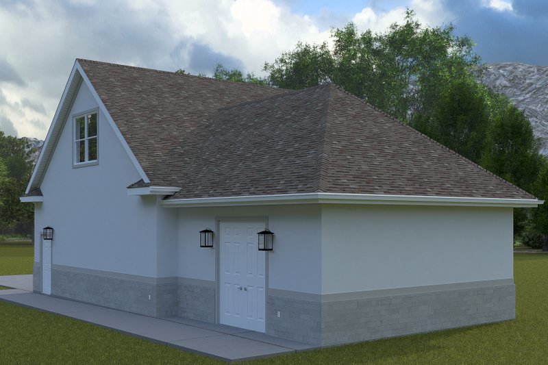 House Design - Exterior - Rear Elevation 1 for Traditional House Plan #1060-358, 0 bath