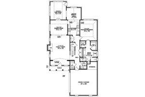 Floor Plan - Main Floor for European House Plan #81-859 - 3 bed, 2.5 bath
