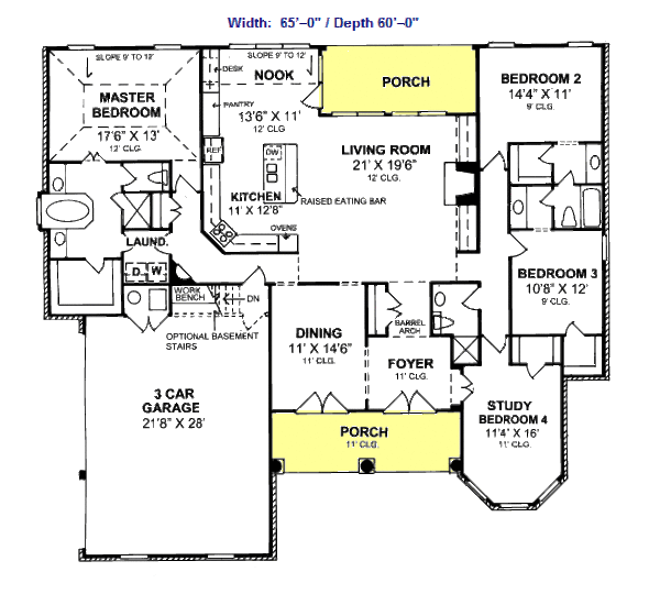 Home Plan - Traditional Floor Plan - Main Floor Plan #20-363